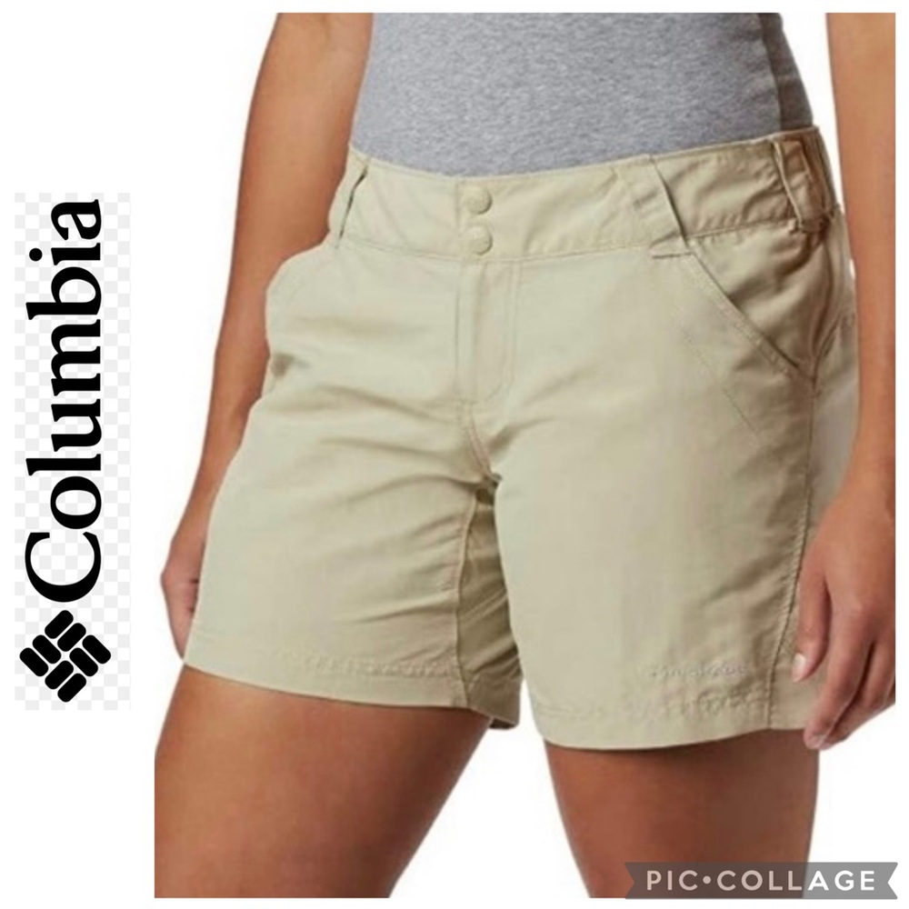 COLUMBIA PFG Women’s Coral Point II Hiking fishing Omni shade shorts size large